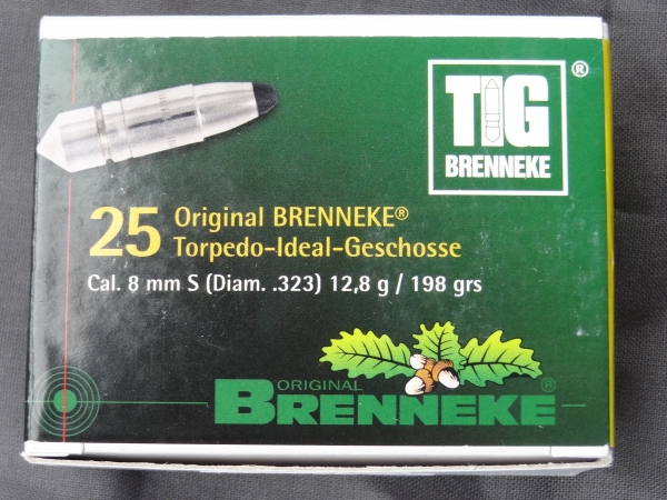 8mm S .323 12,8g/198grs Brenneke TIG (Torpedo-Ideal Geschoss)