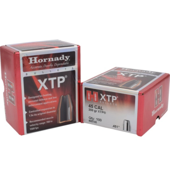 .451 / 11,5 mm 200 gr / 13,0 g Hornady HP/XTP Geschosse 100 Stück