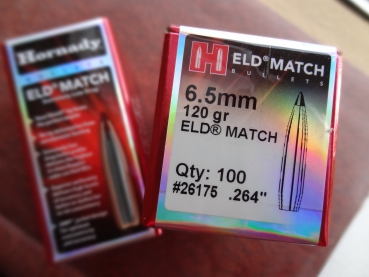 Hornady ELD MATCH. 6,5mm .264  120 gr. 100 Stück