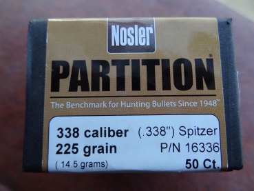 NOSLER Partition .338 225GR  Spitzer (50 Stück)