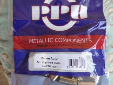 PPU 10mm Auto Hülsen 50Stück