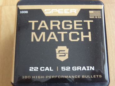 .22 /224 BTHP Target MATCH 52 gr (100Stück )