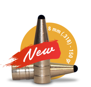 8 mm / .318 / 150 gr. / 9,7 g. / 50 Stück