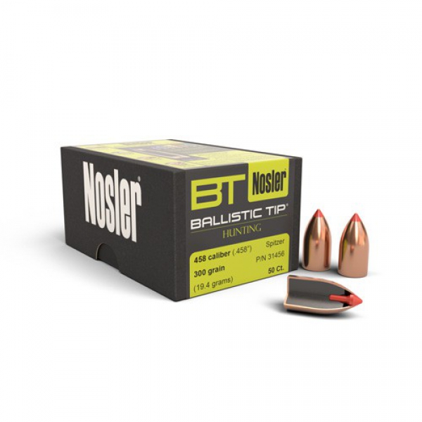 NOSLER .458 300 GR Spitzer Ballitic Tip