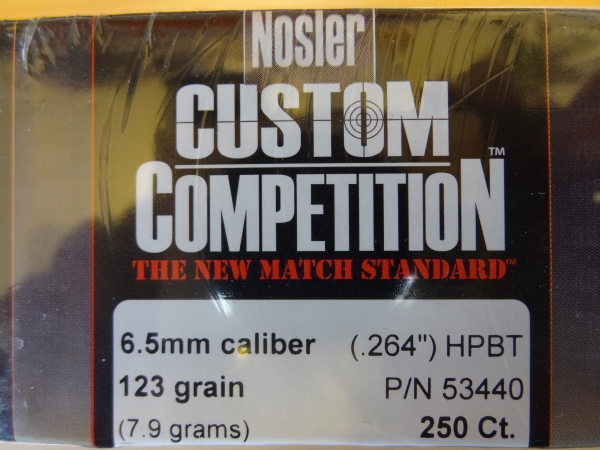 NOSLER CUSTOM COMPETITION 6,5mm/.264 123GR HPBT