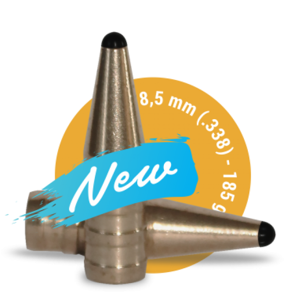 8,5 mm / .338 / 185 gr. / 12,0 g. / 50 Stück